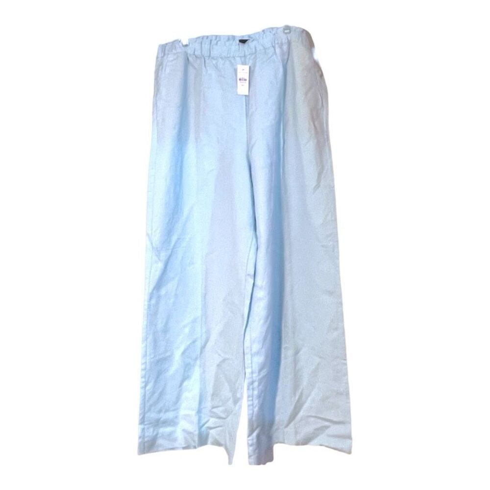 NEW! Ann Taylor Linen-Blend Palazzo Pant – Blue Aqua Crystal, XXL (18), NWT - Picture 4 of 4